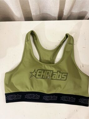 Olive Green Racerback Sports Bra
